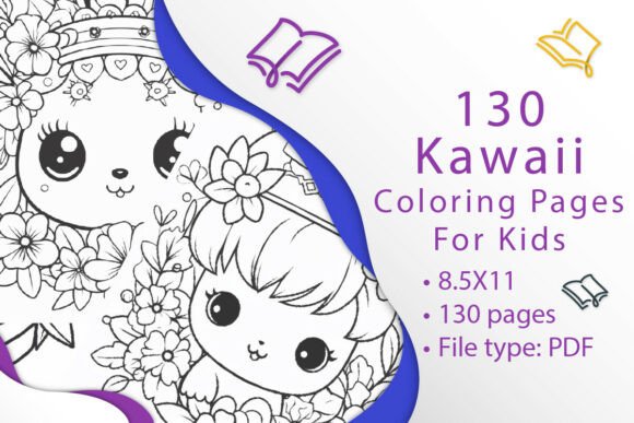 130 Kawaii Coloring Pages for Kids: A Fun and Educational Resource for Young Creators
