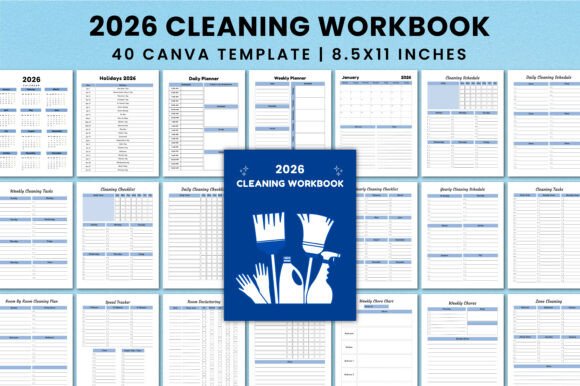 2026 Cleaning Workbook KDP Interior
