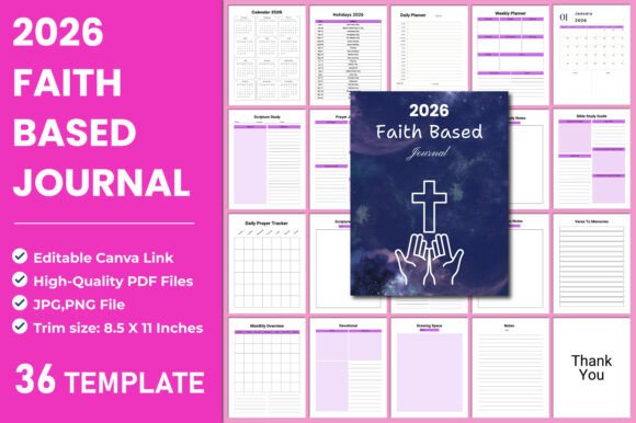 2026 Faith Based Journal Canva Template
