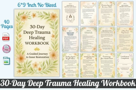 30-Day Deep Trauma Healing Workbook: A Gentle Path to Emotional Restoration