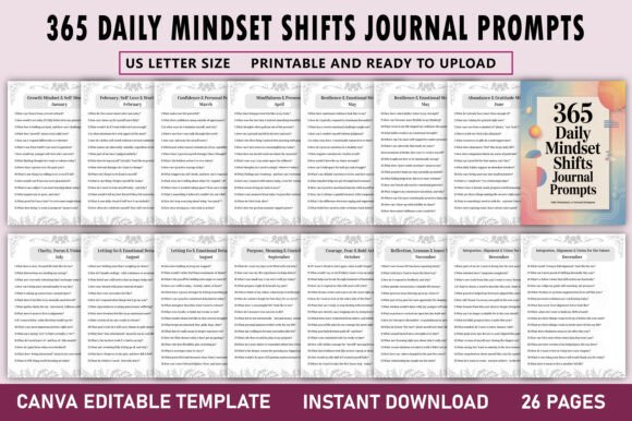365 Daily Mindset Shifts Journal Prompts: Your Year-Long Guide to Personal Growth