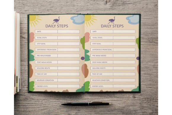 Daily Steps Planner KDP Interior: A Tool for Wellness and Mindful Movement