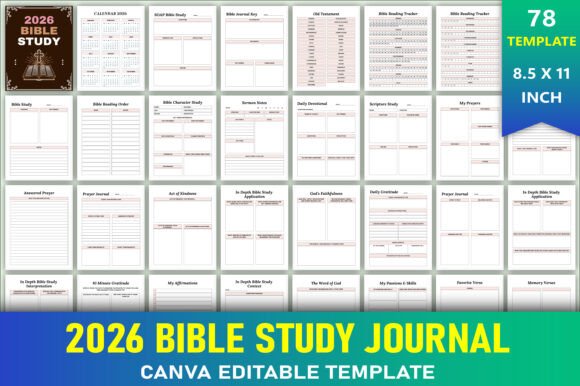 Editable 2026 Bible Study Journal: A Tool for Spiritual Growth and Daily Reflection