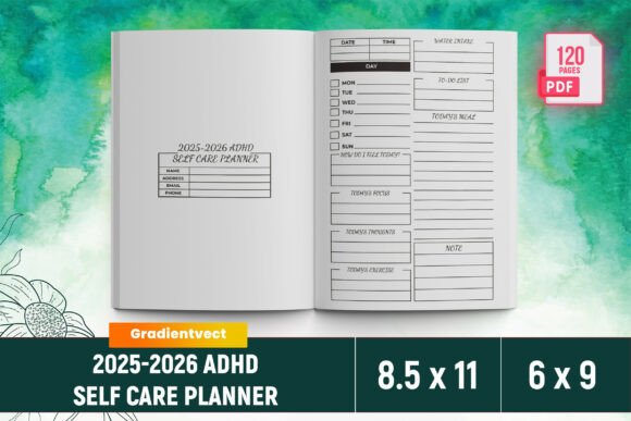KDP 2025-2026 ADHD Self Care Planner