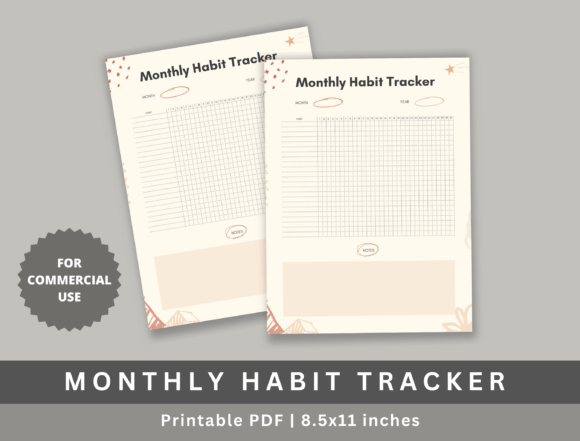 Monthly Habit Tracker KDP
