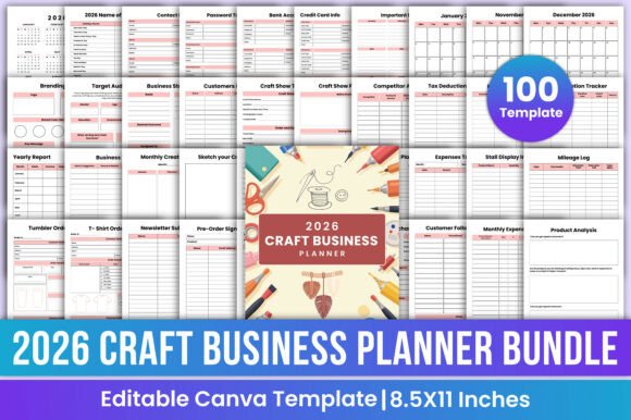 The 2026 Craft Business Planner Bundle Canva: A Must-Have Tool for Creative Entrepreneurs