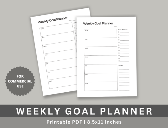 Weekly Goal Planner – A 1-Page KDP Interior for Structured Success