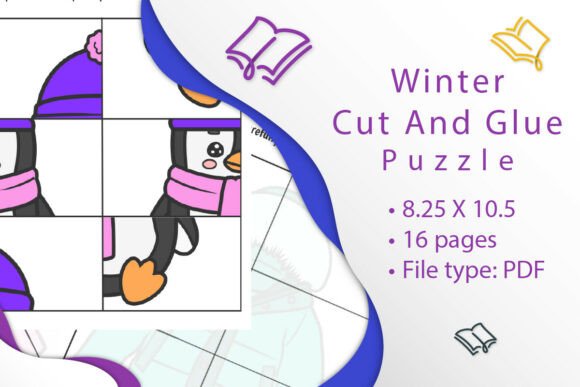Winter Cut and Glue Puzzle: A Hands-On Learning Tool for Young Minds